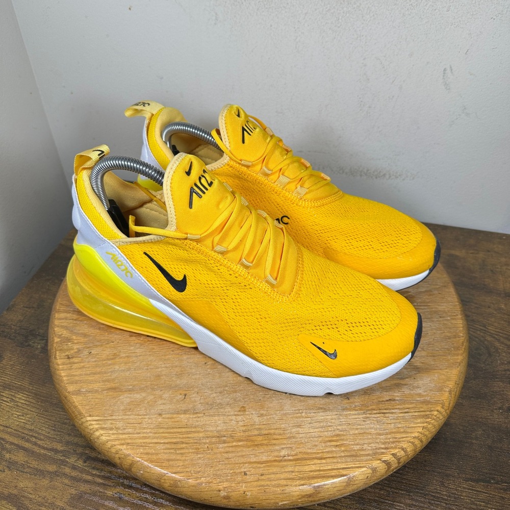 Nike Air Max 270 University Gold Yellow White Running Shoes CK1675-700 Womens 11